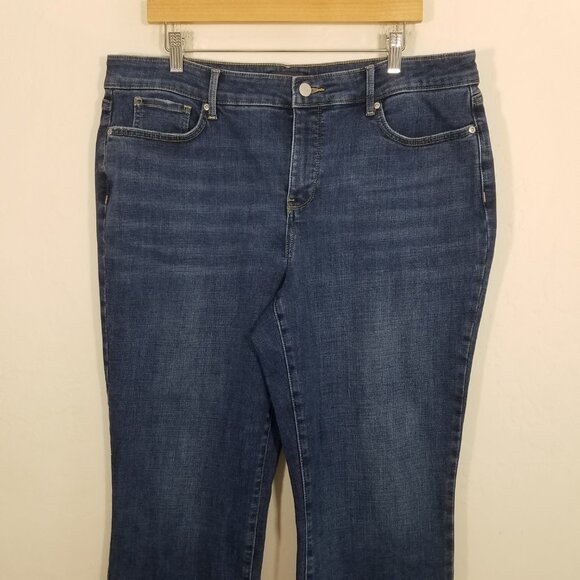 NYDJ Marilyn Straight LiftxTuck Technology Stretch Jeans Blue Size 16 - Picture 2 of 7